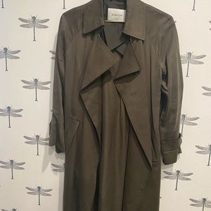 Aritzia Babaton trench coat, olive green, XS